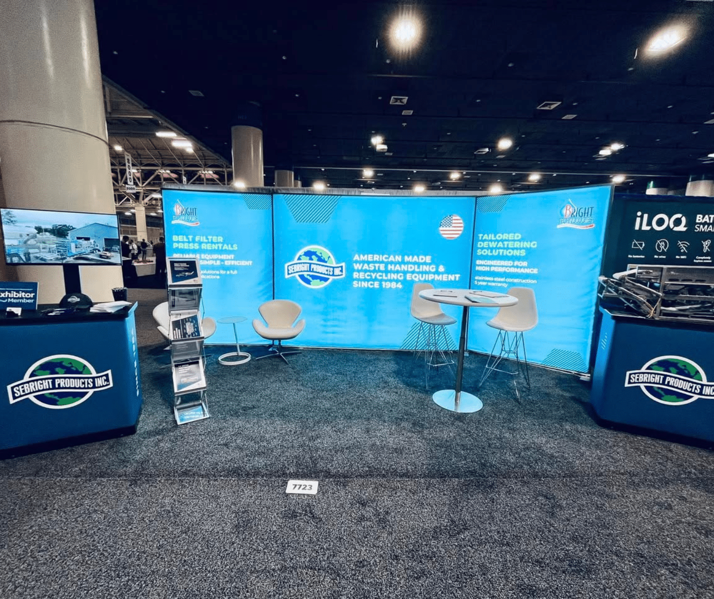 Sebright Products, Inc. at the waste management event, 2024 WEFTEC showcasing tailored dewatering solutions.