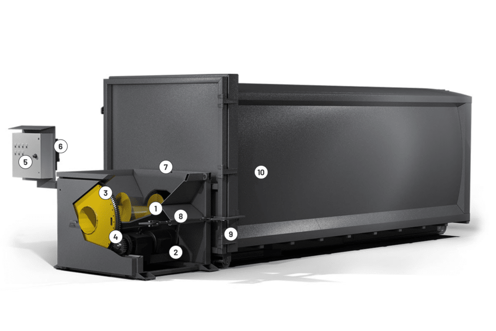 Auger compactor.